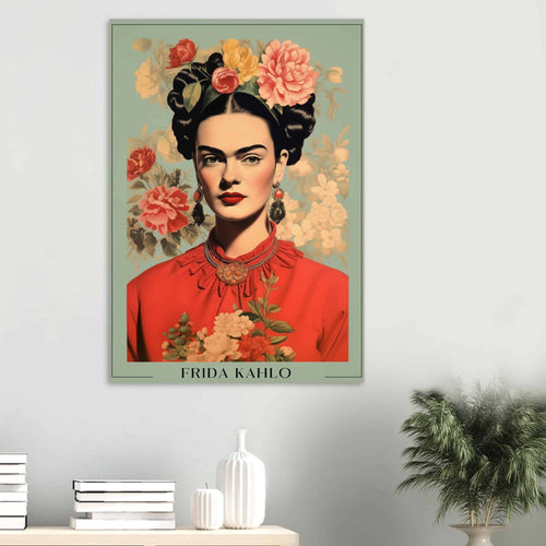 Artfulprints Poster Frida Kahlo - Botanical portrait   - 70x100 cm - Meerkleurig