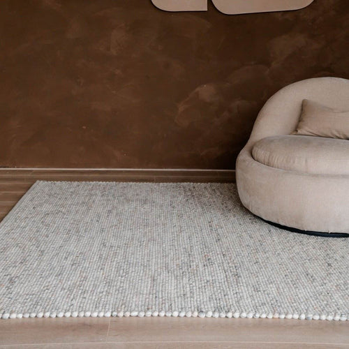 Interieur05 Wollen Vloerkleed Beige/Wit Gemeleerd Vik
