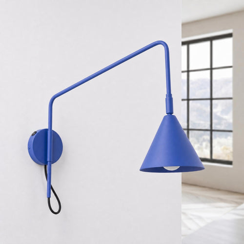 Sollux Lighting Wandlamp NOX 1 ultramarijn met schakelaar - 14x61x30cm