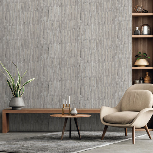 Sanders & Sanders behang houtlook donkergrijs - 53 cm x 10 m - 640067 - vtwonen shop