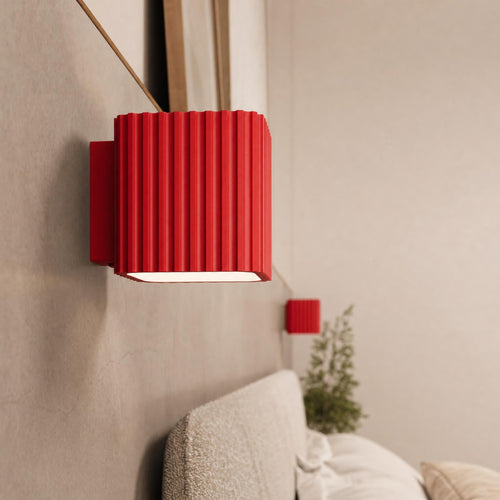 Sollux Lighting Plafondlamp RIFF 1 rood GU10 - 10x10x10cm