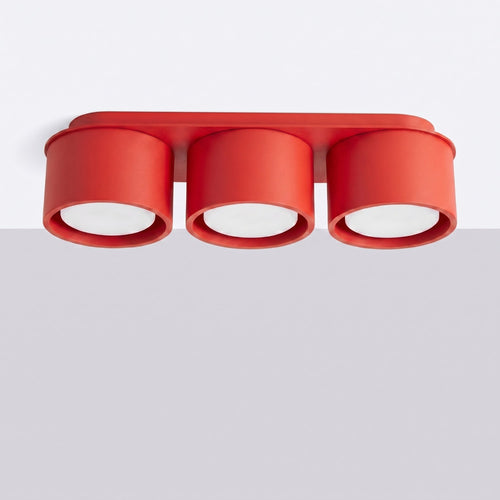 Sollux Lighting Plafondlamp MODO 3 rood Gx53 - 32,4x10,4x8,2cm