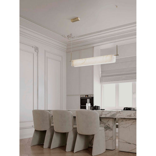 Nova Luce AIDER Hanglamp voor aan het plafond, messing goudkleurig, Triac dimbaar, LED, 35W, 2219lm, 3000K