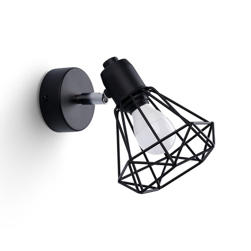 Sollux Lighting Wandlamp ARTEMIS 1 zwart - 18x15x18cm