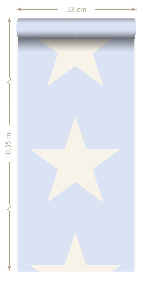 Origin Wallcoverings behang sterren lichtblauw - 53 cm x 10.05 m - 346823