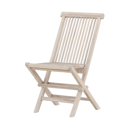 Nest outdoor Jildou Inklapbare Houten Tuinstoel Whitewash
