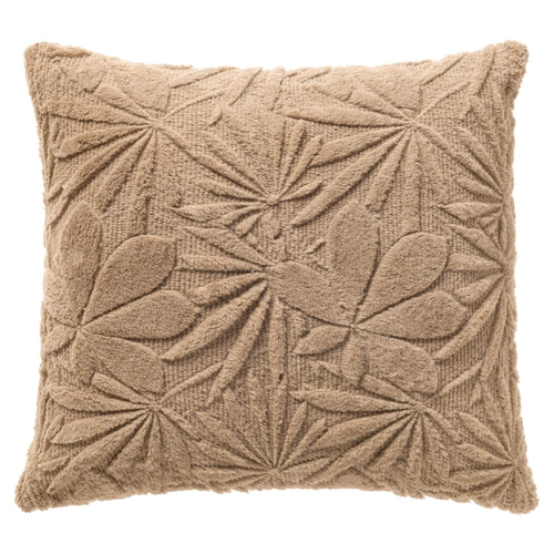 JURRE - kussenhoes 45x45 cm - getuft - bladmotief - Irish Cream - beige
