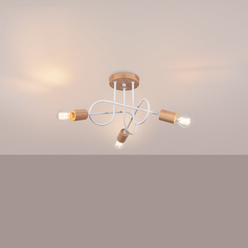 Sollux Lighting Kroonluchter EMBER 3 wit - 14x56x26cm