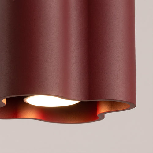 Sollux Lighting Plafondlamp OVIO 1 bordeaux GU10 - 12x12x10cm