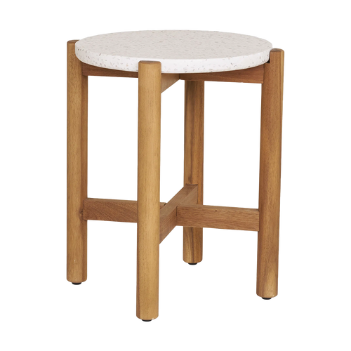 Artichok Teresa Houten Tuin Bijzettafel Naturel - Ø 37 cm