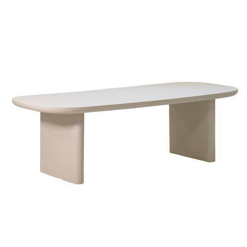 Giga Meubel Tuintafel Maya - Deens Ovaal - Beige Betonlook - 200x100x75cm - vtwonen shop