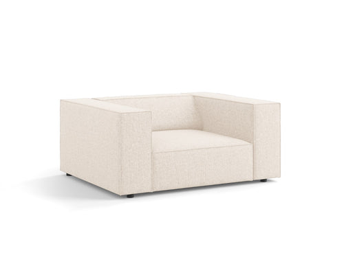 Cosmopolitan Design Fauteuil Arendal chenille, lichtbeige - 102x124x70cm