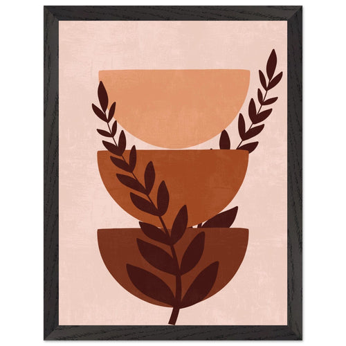 Artfulprints Poster met Lijst Boho – Warm composition   - 30x40 cm - Meerkleurig