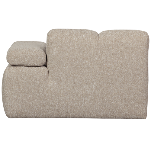 WOOOD chaise longue element rechts Mojo - Bouclé - Beige -74x162x122cm - vtwonen shop