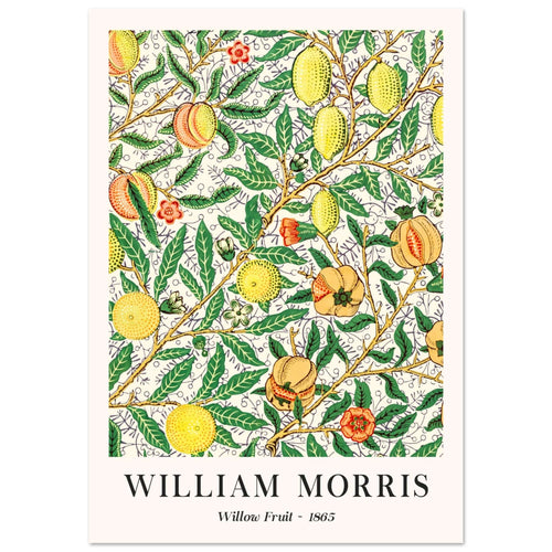 Artfulprints Poster met Lijst William Morris - Willow fruit   - 50x70 cm - Groen
