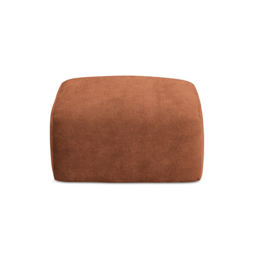LaMiaSofa Poef Savona - chenille stof - terracotta - 65x65x40