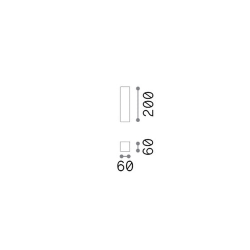 Ideal Lux LOOK 20 cm vierkante opbouwdownlight van messing, 1x GU10 fitting