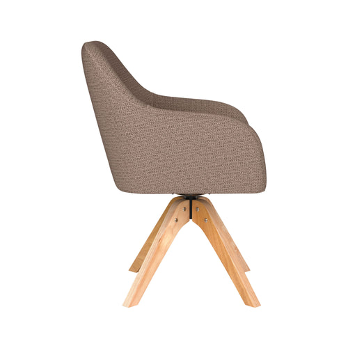 Housecraft Living Otis Eetkamerstoel Draaibaar Hout Taupe - vtwonen shop