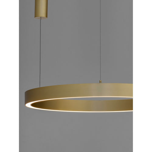 Nova Luce STING Geïntegreerde LED-hanglamp in messing goud, Triac dimbaar, 50W, 2968lm, 3000K