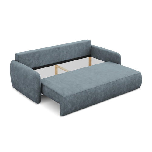 LaMiaSofa 3-zits slaapbank Corle - chenille stof - jeans - 218x102x86