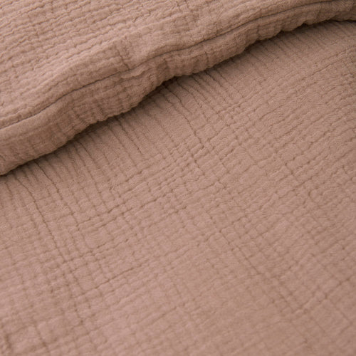 Petite Amélie Dekbedovertrekset – 140x200 cm – Biologisch Mousseline Katoen – Oud Roze - vtwonen shop
