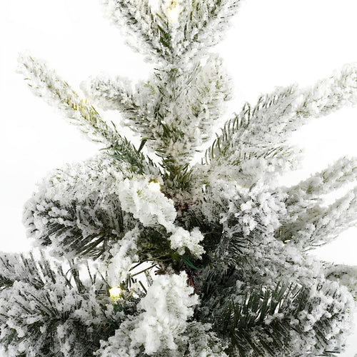 Black Box Trees Kunstkerstboom Grimshaw met Sneeuw H120 x D60 cm - Kunstboom met Pot - Kunst Kerstboom voor Binnen - 206 Tips - Groen
