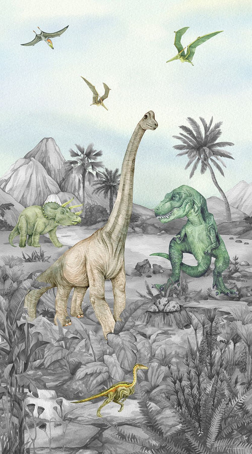 Sanders & Sanders fotobehang dinosaurussen groen - 270 x 150 cm - 601224