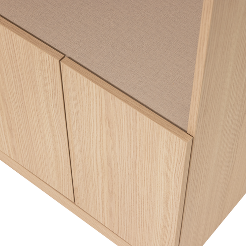 WOOOD smalle half open opbergkast Build - Eiken Fineer - Naturel - 215x54x41