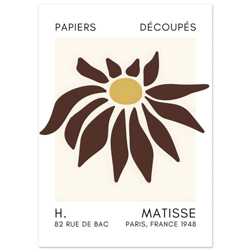 Artfulprints  Matisse – Deep sea dance brown   poster 50x70 cm