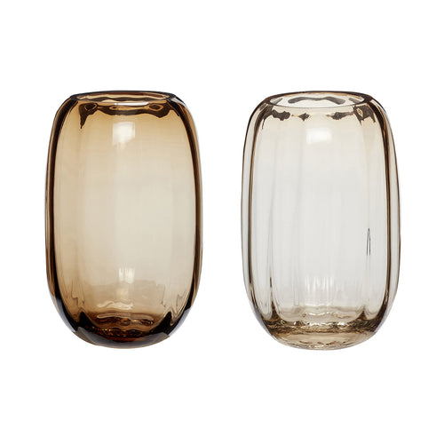 Hübsch vazen Ripple - glas - ø10xh17, ø10xh17cm