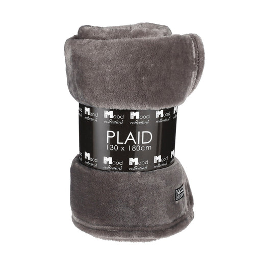 In The Mood Collection Famke Fleece Plaid - L180 x B130 cm - Antraciet