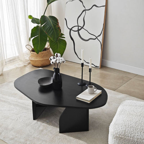 Calicosy - ROCK Salontafel met brede poten - Steen - 60x100x35 cm