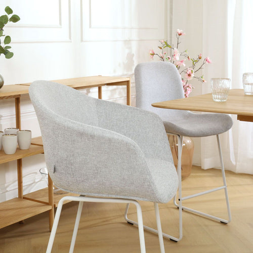 Nolon Nino-Otis Barkruk Lichtgrijs - met Armleuning - Wit - 65 cm - vtwonen shop