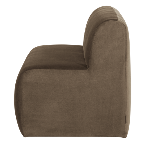 WOOOD eetbank 164 cm rugleuning Mojo Base - Velvet - Taupe - 83x164x76