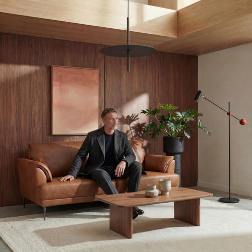 Furnhouse 3-zitsbank Soul - Cognacbruin - Leer - 90x195x88