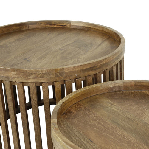 Giga Meubel Salontafel Tweak - Naturel Hout - Set van 2 - 65x65x40cm - vtwonen shop