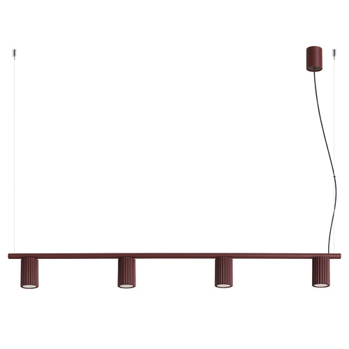 Sollux Lighting Kroonluchter KARBON 4 bordeaux - 122x6,5x212cm