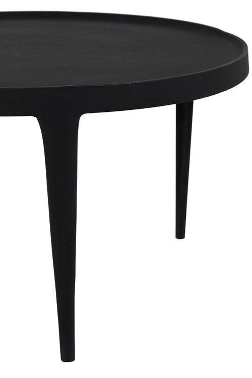 Light & Living salontafel TOBIAS - Ø75x44cm - zwart - Set van 2