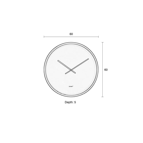 Zuiver Time Bandit Klok/ Wandklok Rond 60 cm Zwart - vtwonen shop