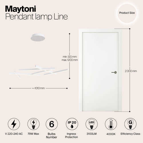 Maytoni - Hanglamp Line - Wit - vtwonen shop