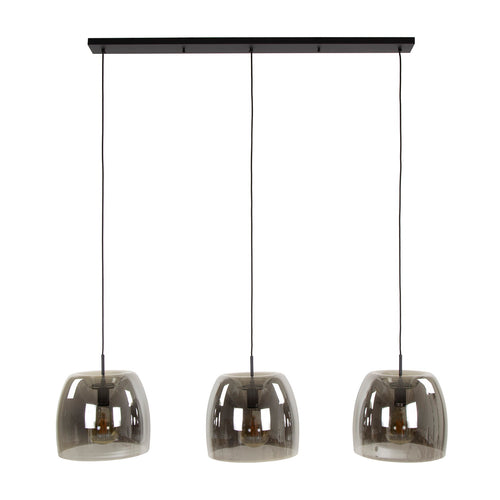 Giga Meubel Hanglamp Drift Glass - Smoke Glas - 3-Lichts - 145x35x150cm - vtwonen shop