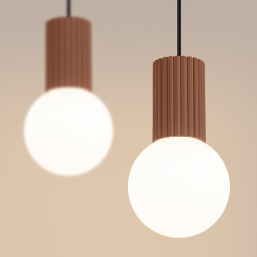 Sollux Lighting Hanglamp HALO 2L mokka - 33,5x6x120cm