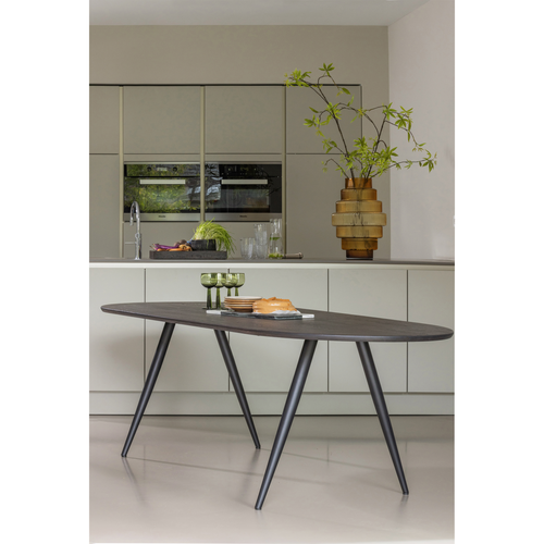 WOOOD eettafel ovaal vingerlas Tablo - Eiken - Mystic Brown - 220x90