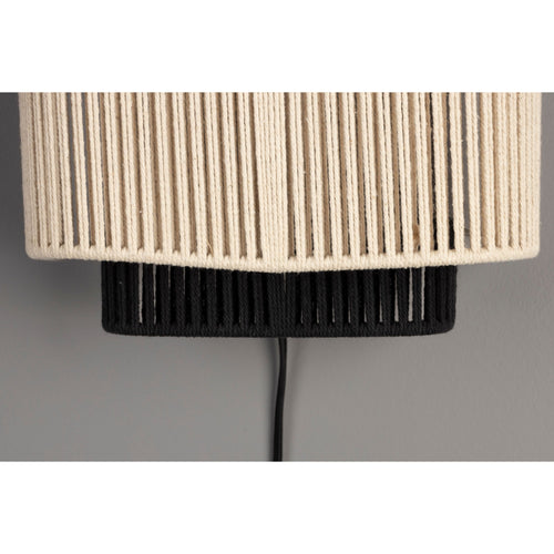 Dutchbone Elon Wandlamp Beige/ Zwart