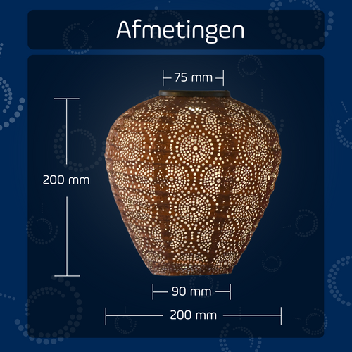 Lumiz solar lampion - occult balloon - 20 cm - koper