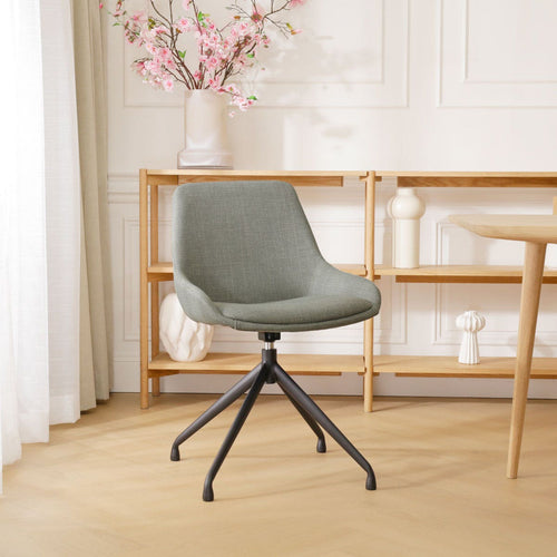 Nolon Nola-Isa Eetkamerstoel Saliegroen - Draaibaar Zwart Onderstel - vtwonen shop