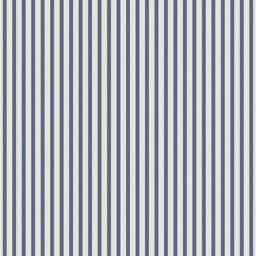 Sanders & Sanders behang strepen donkerblauw en grijs - 53 cm x 10.05 m - 640704