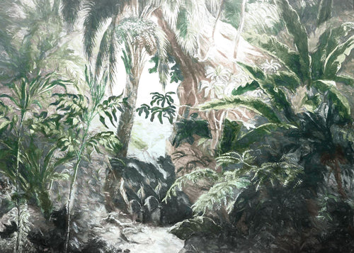 Komar fotobehang jungle-motief groen en grijs - 350 x 250 cm - 610014 - vtwonen shop