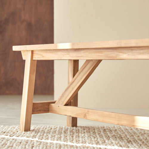 Tikamoon Bank van gerecycled massief teakhout - Naturel - vtwonen shop