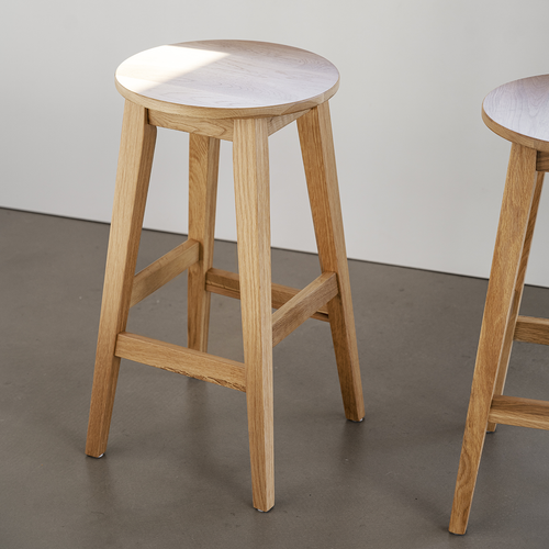 Rowico Home Austin Houten Barkruk voor Kookeiland - 65 cm - Naturel